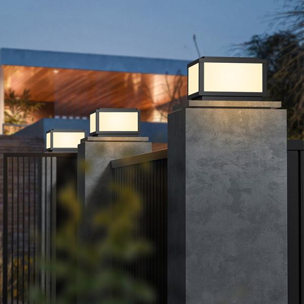 Outdoor Solar Pillar Lights for Working Lifetime up to 5000 Hours and Stylish Design