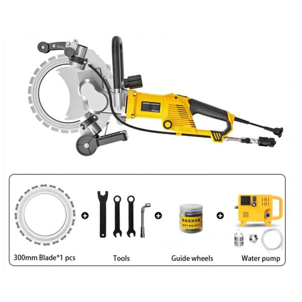 18 kg AC8300 Handheld High Frequency Electric Ring Concrete Wall Saw Machine for Red Brick Wall