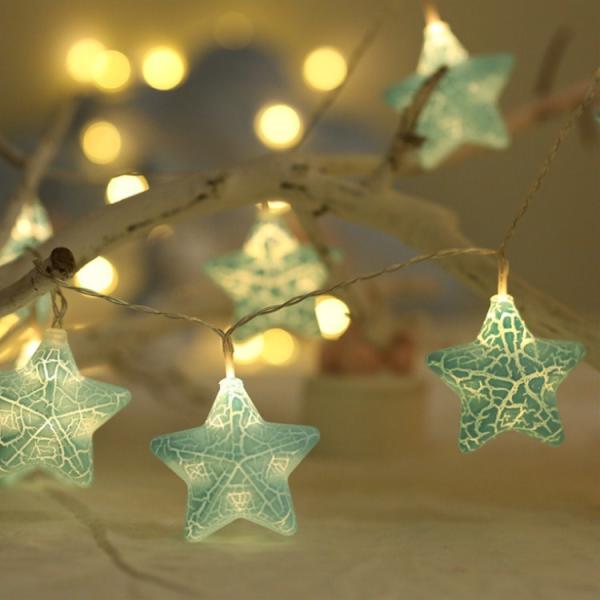 10 LEDs Crack Star Fairy String Lights for Christmas Party Wedding Holiday Decoration