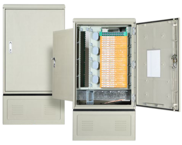 ZCOCC-F576-2F Fiber Optical Cross Connect Cabinet Gray Outdoor 576F Fiber Optic Cross Connect Cabinet For FTTH