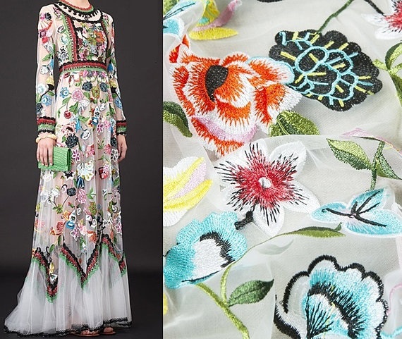 Французская флористическая Мулти покрашенная ткань шнурка для платья вечера и женского белья шнурка