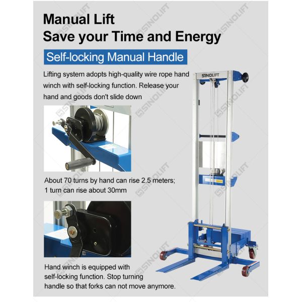 BC Series Counterbalance Hand Winch Stacker