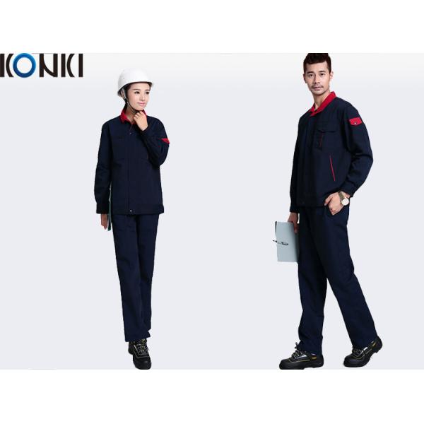 Contrast Color Industrial / Factory Workwear Sets 100% Cotton Mens Workwear