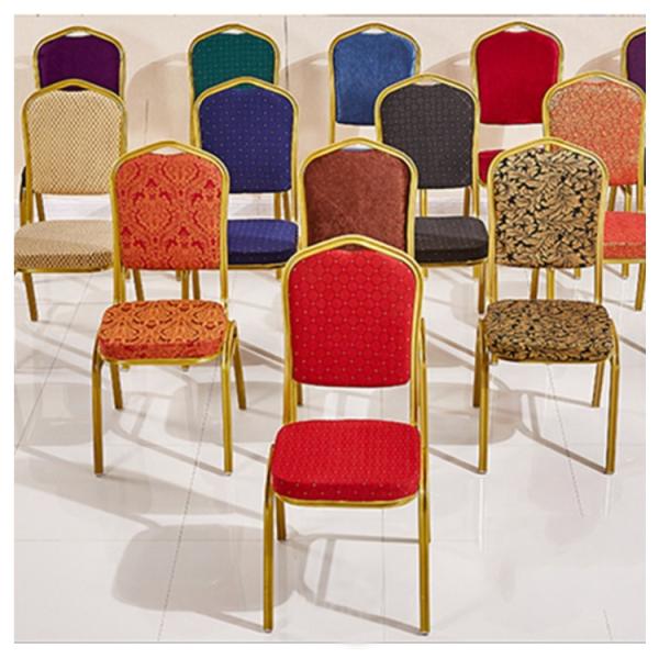 Gold Metal Stackable Banquet Chair for Hotel Wedding