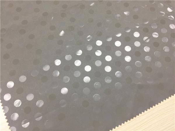 With Transparent Dot Garment Leather Fabric For Wadded Coat 0.2mm Grey Color Pu Coated