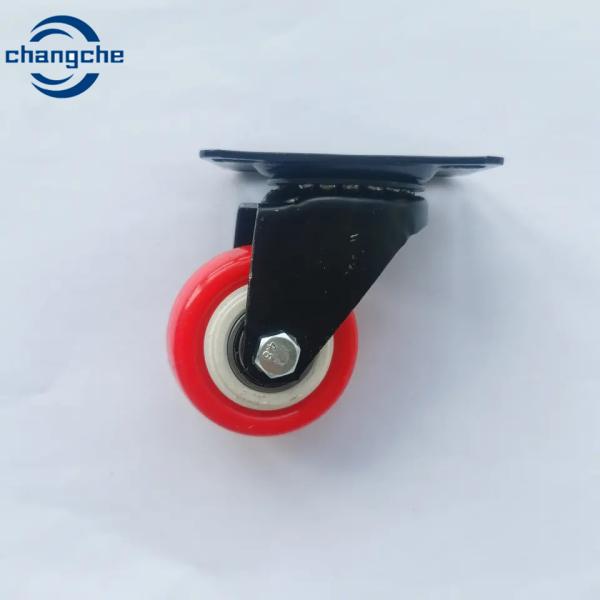 2 Inches Top Plate Caster Extra Width Black Metal Swivel Plate Caster Wheels