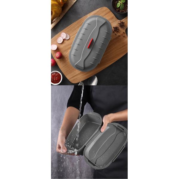 Heat Resistant Microwave Safe Silicone Cooking Steamer 800ML