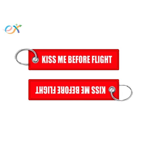 Tag Before Flight Embroidery Keychain For Bag Luggage Logo Motorcycle Key Chain
