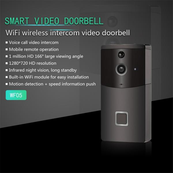 Danmini Wi-Fi Doorbell Video Door Phone Support Night Vision Motion Detection Cloud Storage(WF05-ty)