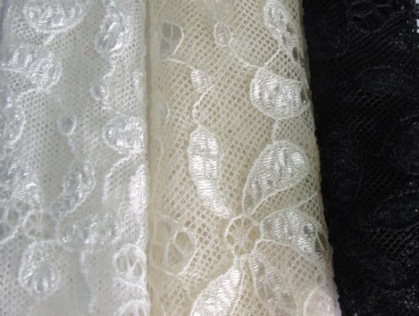 Shrink-Resistant Elastic Lace Fabric ,90% Nylon 10% Spandex Fabric CY-LW0795