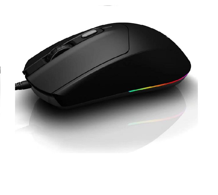 4D Wired RGB Mouse,78g, 1000 DPI, Black, 1.2M USB Cable with Light
