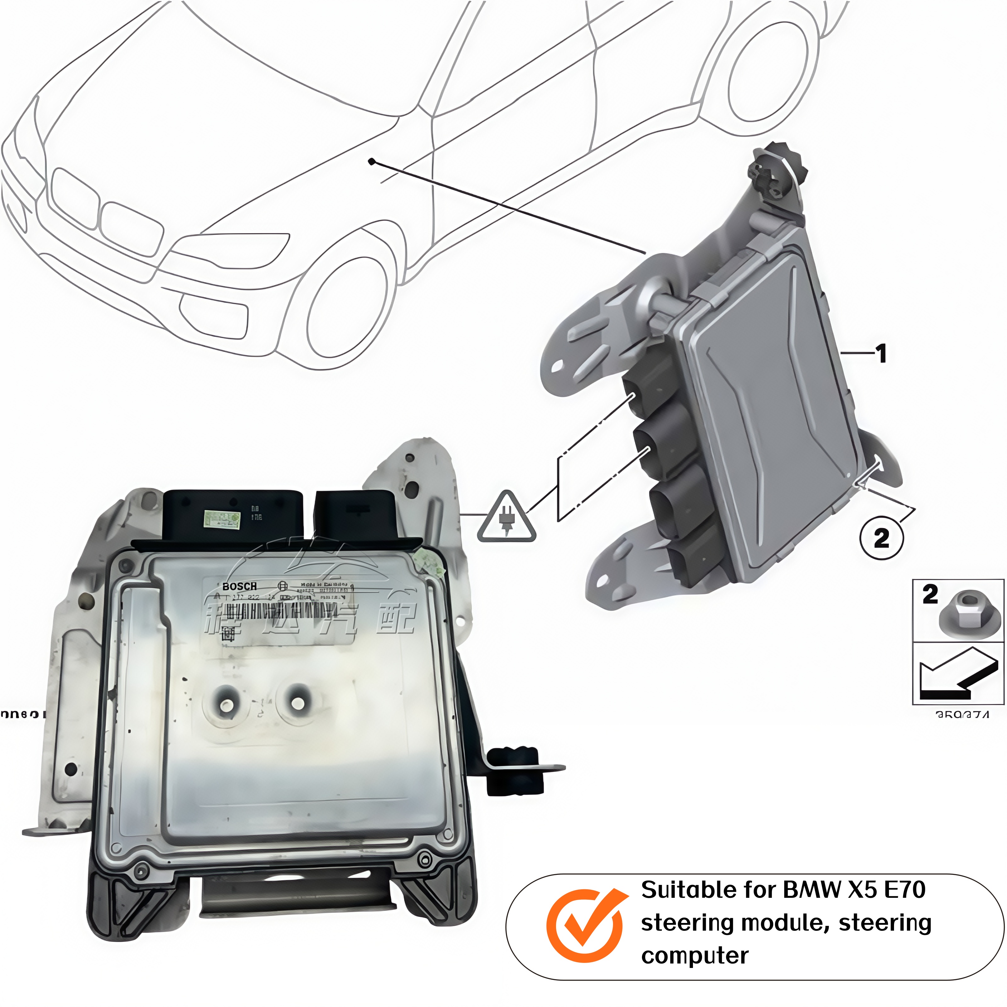Applicable to For BMW X5 E70 Active Steering Control Module Steering Computer Steering Module  32436797591 32436788168