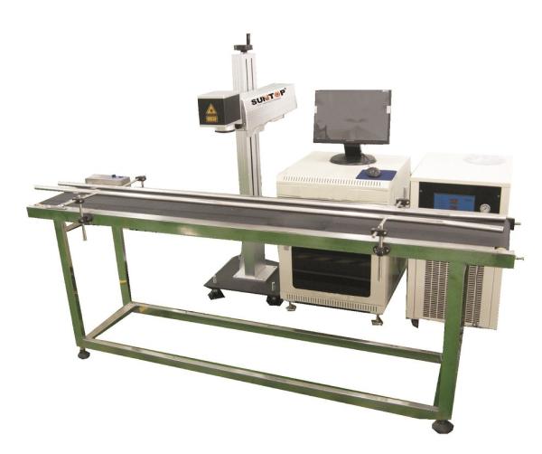 Production line Fiber Laser Marking Machine for Brass, Copper Materials