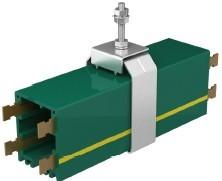 Green PVC Power Enclosed Conductor Rails System , 35A to 240A