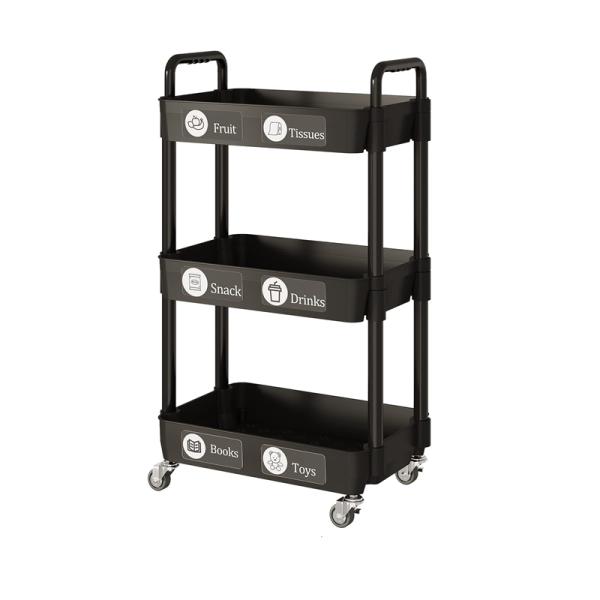 Three-layer Kitchen Rotating Shelving for Multifunctional Vegetable and Fruit Storage