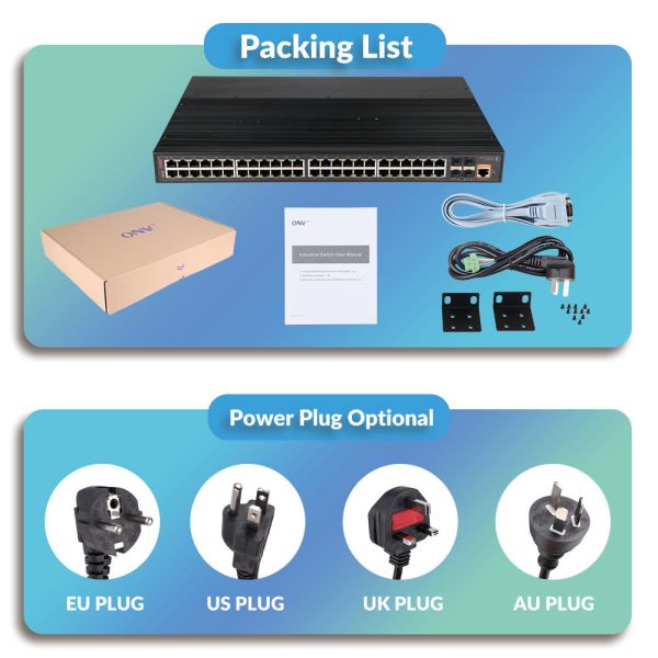 52-Port 10G Uplink Managed Industrial Ethernet Switch With L2+ Network Management