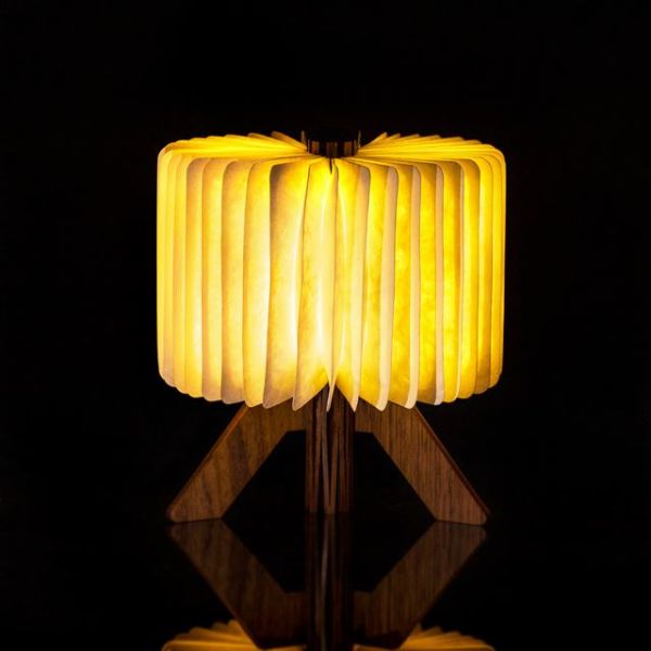 Creative Rechargeable Bedside LED Origami Table Lamp 3D For Indoor Reading