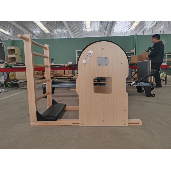 Maple Pilates Ladder Barrel U+PL003BSF with Foot Pedal Adjustment Mechanism