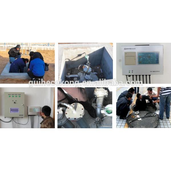 Gas station multi function with temperature high/low level   probe 0.3mm accuracy  magnetostrictive modbus level sensor