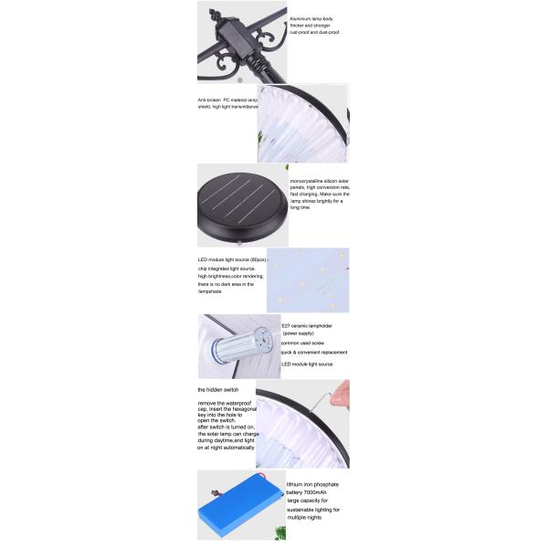 Outdoor Solar Courtyard Lights Lawn Square Park Street Lamp Outdoor Lighting Villa Courtyard Lamp