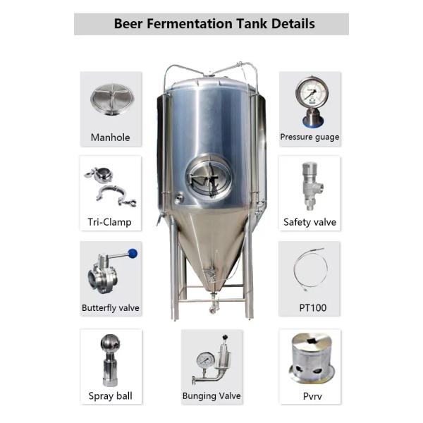 TIG Welding SUS316 500L Beer Fermentation Tank