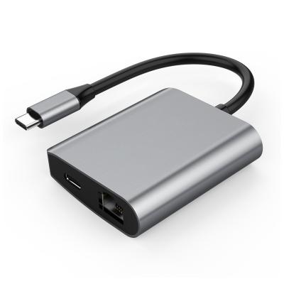 Splitter d'adaptateur réseau USB C 3.2 Gen1 avec chargeur PD 100W