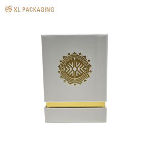Luxury 3 Piece Perfume Gift Box with Custom Embossed Gold Logo, Velvet EVA