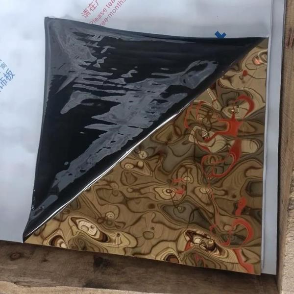 Decoración de paredes Hoja de acero inoxidable de patrón de ondulación de agua espesor 0,3 - 3,0 mm Hoja SS