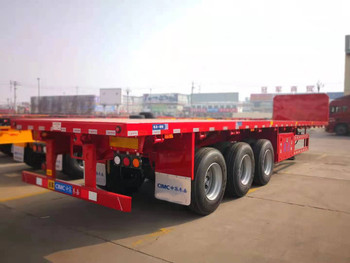 USED 3AXLES FLATBED SEMI TRAILER