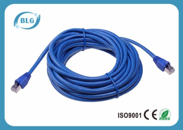 Full Copper STP Patch Cable Cat7 Type Gold Plated RJ45 Male Plugs / Plug Boots