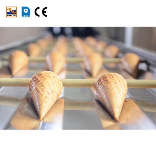 Multifunctional Automatic Sugar Cone Production Line , 61 Pieces 200*240mm Baking Template.