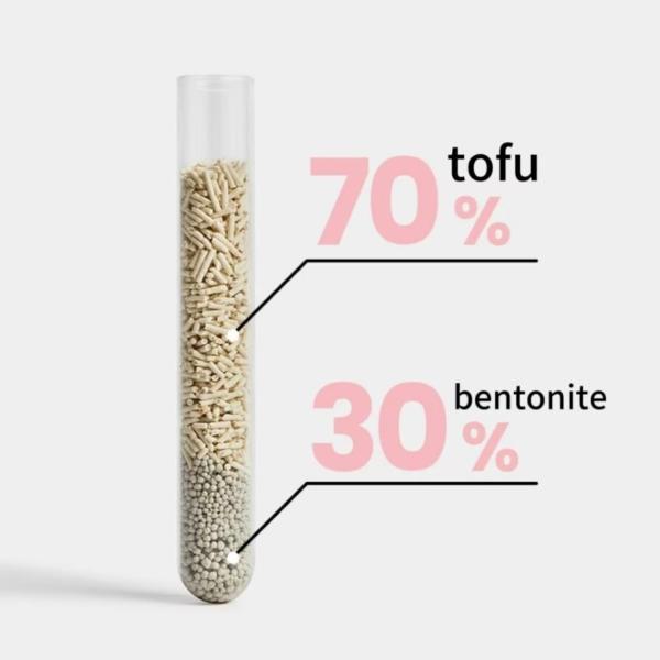Litière pour chat mélangée multi-parfums, sans poussière, tofu, agglomérante forte