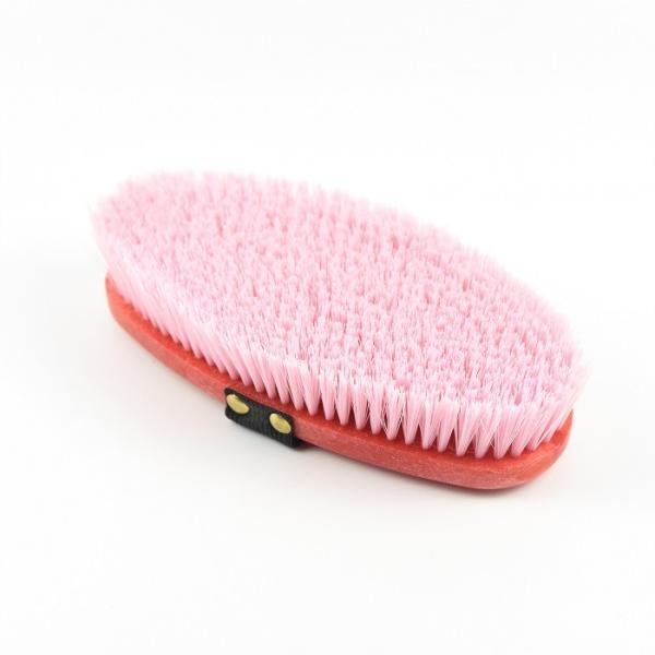Plastic 8'' Body Brush Horse Everyday Grooming Portable With Easy - Grip Strap