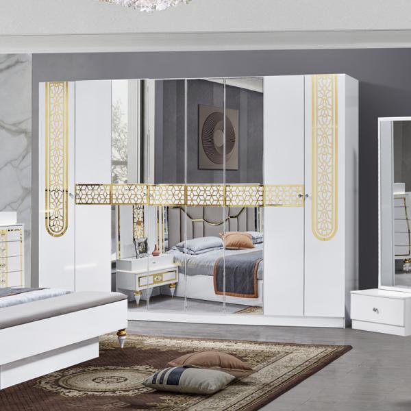 High Quality Wholesale Wood Frame Double Bed Master Room King Size Wooden Modern Luxury Full Bedroom Sets Furniture