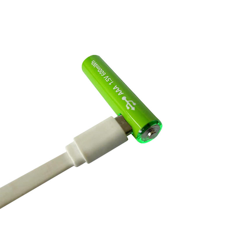USB Rechargeable AAA 1.5V Lithium Battery 600mAh High Capacity Long Lasting Triple a Battery for Mouse Camera Alarm Clock