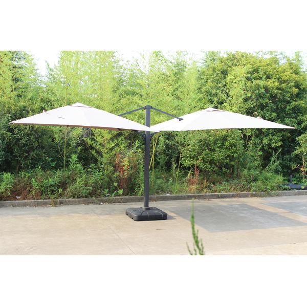Hand Umbrella Style Double Canopy Garden Parasol for Outdoor Furniture 3m Economic Design