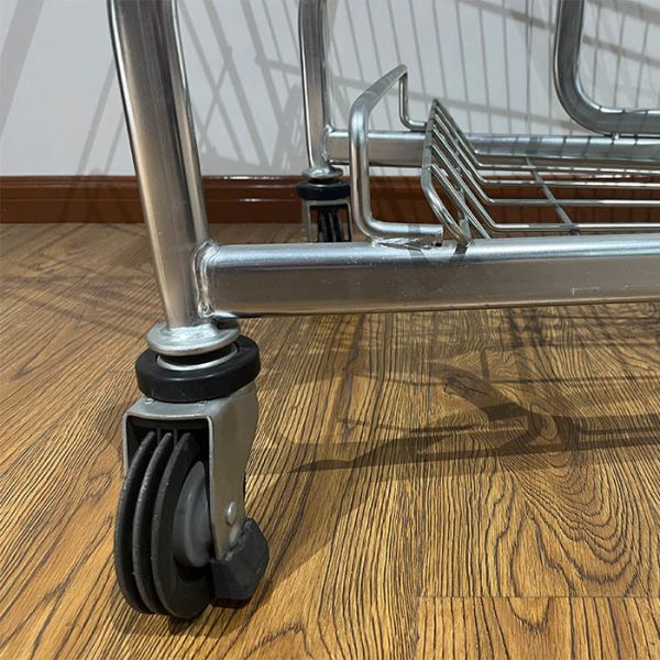 100L German type Grocery store Rolling Trolley ISO9001 Metal Shopping Trolley

