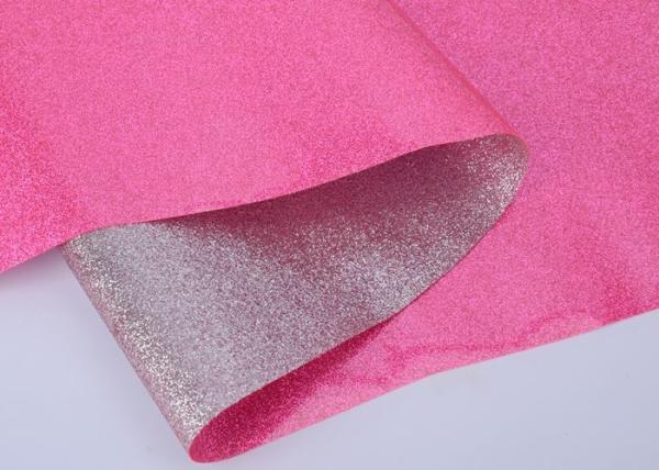Cosmetic Bag Material Glitter Pvc Fabric / Glitter Pvc Film For Making Bags