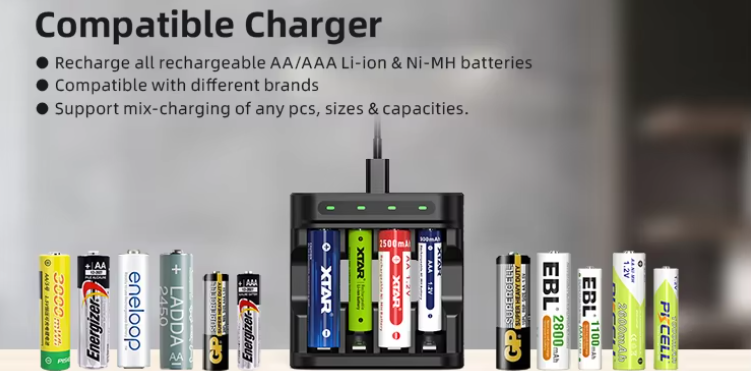L4 Li Ion Battery Chargers Auto Cut Off Protection Over Discharged Batteries