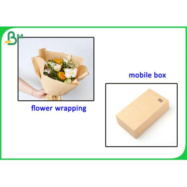 Papel de Kraft de bambú biodegradable de la pulpa del 100% para el embalaje de la flor