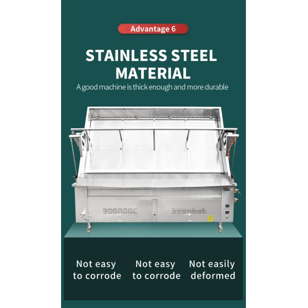 Low Noise Small Gas Frying Machine 200L Oil Loading Capacity