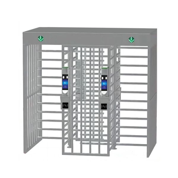 Dual Lane Security Gate Turnstile 304 Stainless Steel Mild Steel Painting Outdoor Waterproof