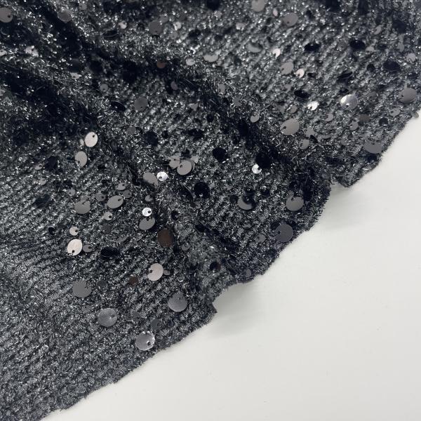 Waterproof Durable Embroidered Sequin Lace Fabric M18-002
