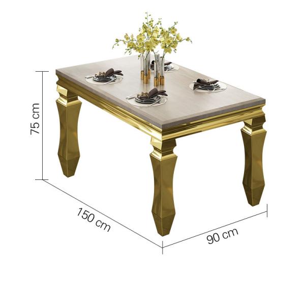 Garden Home Luxury Dining Table And Chairs 240cm 120cm 140cm 6 Seater  Marble