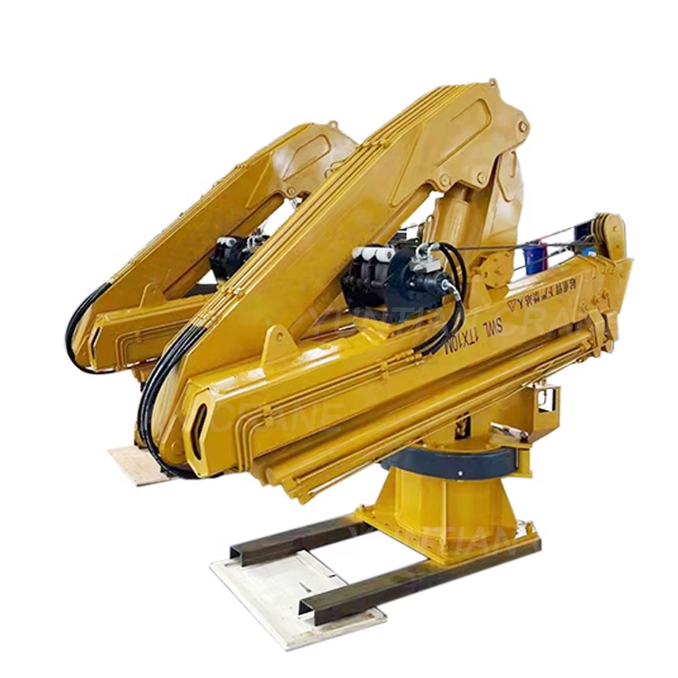 Offshore Marine Standard Telescopic Knuckle Boom Deck Crane 2.5t 3.5t Boat Use