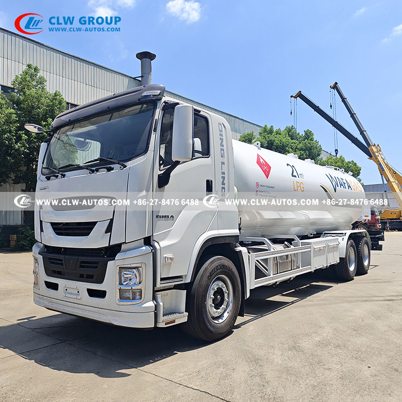 ISUZU GIGA 6x4 21m³ LPG Bobtail Truck with 380HP Euro VI Engine and Q345R Steel Tank for Propane Delivery