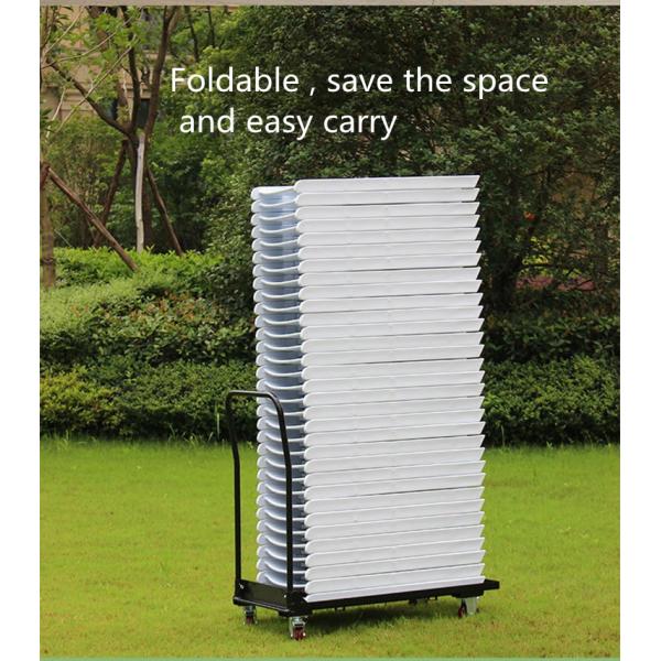 Padded Plastic Resin White Wimbledon Folding Chair for Outdoor Events and Weddings