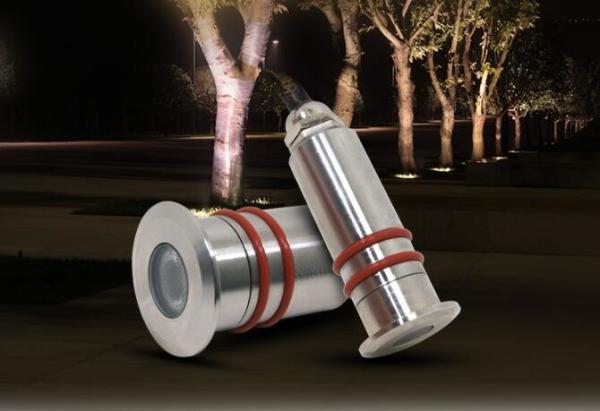 Mini Ground Solar Powered LED Lights , Outdoor Solar Yard Lights Silver Color