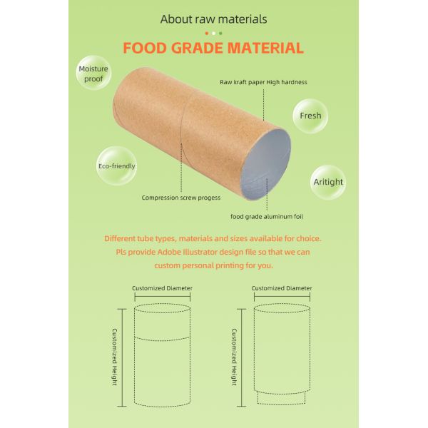 Reusable Cardboard Tubes For Packaging Salt Sesame Sugar Spice Paper Container