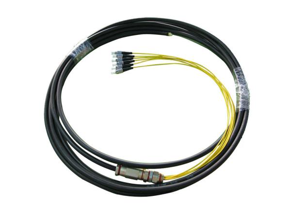 2-4 Core  LC / SC  Singlemode 9/125 Waterproof Non-metallic Fiber Optic assemblies for Industry and CATV